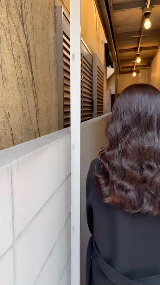 セミロング パーマ 吉田 光佑のヘアスタイル