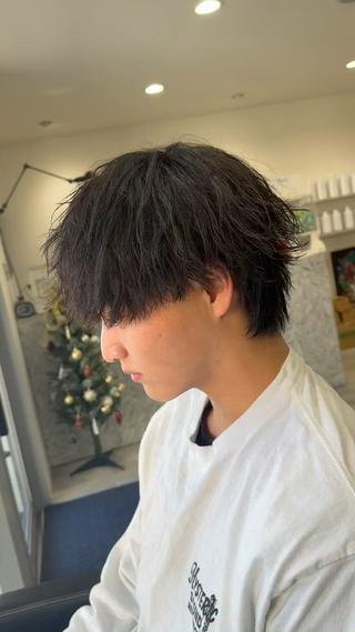 ショート パーマ メンズ Revo北安江店 でのいっさのヘアスタイル