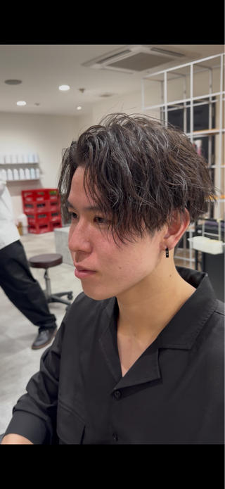 ショート パーマ メンズ Revo北安江店 でのいっさのヘアスタイル