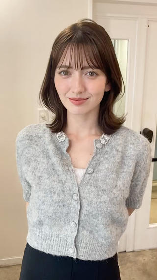 #くびれヘア #顔周りカット #レイヤーカット #前髪カット #オリーブベージュ 