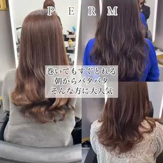 セミロング カラー パーマ 左藤健人 デジタルパーマ/縮毛のヘアスタイル