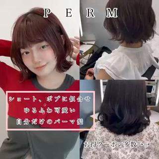 ショート パーマ 左藤健人 デジタルパーマ/縮毛のヘアスタイル