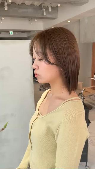 ブリーチなしダブルカラーで透明感ミルクティー 