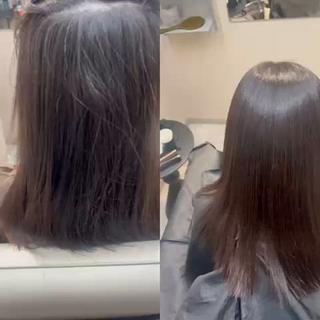 ロング カラー パーマ 神戸三宮美髪矯正 髪質改善特化★神田のヘアスタイル