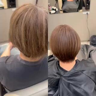 ショート カラー パーマ 神戸三宮美髪矯正 髪質改善特化★神田のヘアスタイル