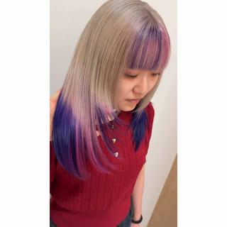 セミロング カラー beaute錦糸町 🦖⋆͛yuka💚のヘアスタイル