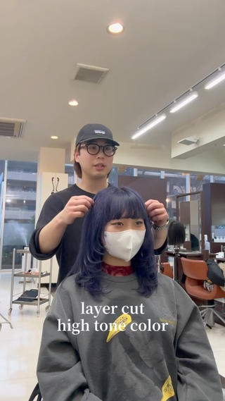 レイヤー×ブリーチカラーの相性抜群です!