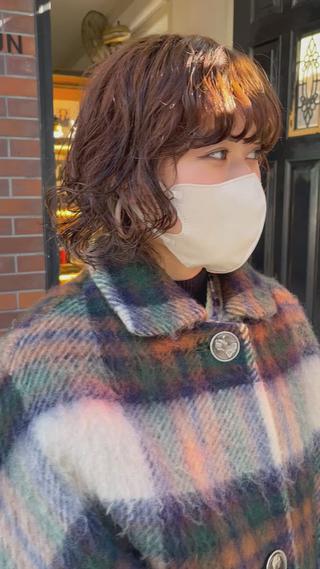 ショート カラー パーマ eri kinjoのヘアスタイル
