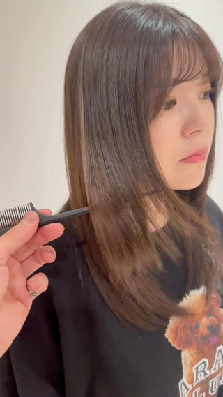 セミロング カラー パーマ ヘアアレンジ 髪質改善/韓国風 レイヤー/田村祐樹のヘアスタイル