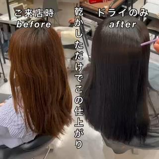 ミディアム 美髪矯正 特化　川田のヘアスタイル