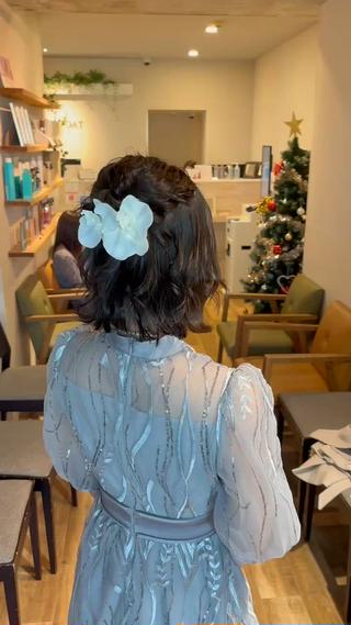 ボブヘアのお呼ばれアレンジ 人気No,1︎︎