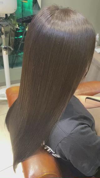ヘアエステで艶々ラベンダーべージュ
