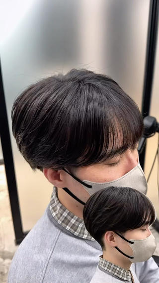 パーマ メンズ ラフなパーマ 石川雄麻のヘアスタイル