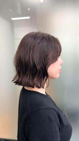 ミディアム パーマ ラフなパーマ 石川雄麻のヘアスタイル