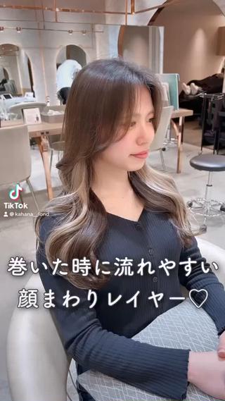 流れる顔まわりレイヤー