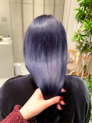 枝毛カットで艶々に
#ケアブリーチ
#ブルーラベンダー