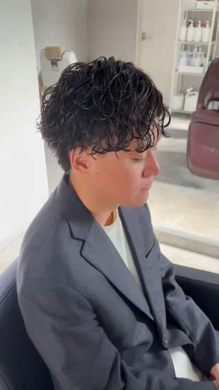パーマ メンズ ON fleek藤原 敦のヘアスタイル