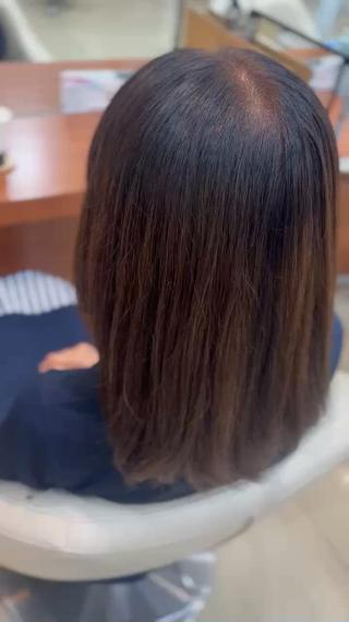 セミロング カラー ☁🫧縮毛矯正 /沖春奈🪽🫧のヘアスタイル