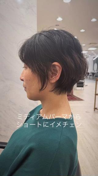 ショート スギヤマチヒロ /パーマ/ショートのヘアスタイル