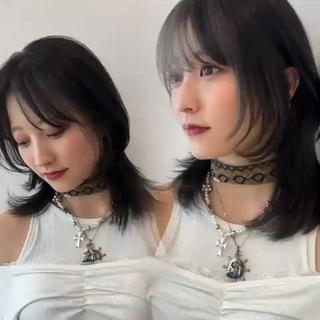 ミディアム カラー 韓国風🦋🦋モテ ヘアMIKU/表参道のヘアスタイル