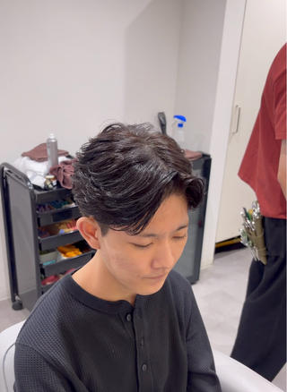 ショート パーマ メンズ メンズ特化･フェザー パーマ コウタロウのヘアスタイル