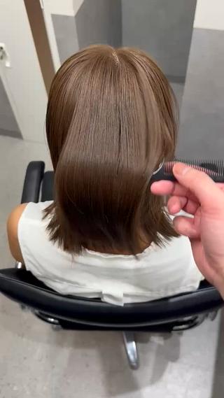ミディアム カラー ダブルカラー｜ なおき｜池袋美容師のヘアスタイル