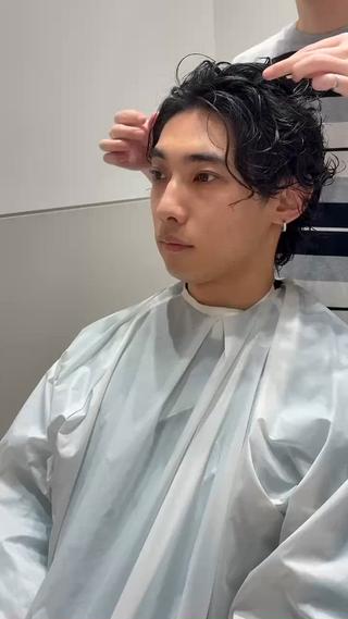 ショート パーマ メンズ 吉武 茂暉のヘアスタイル