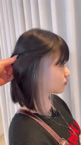 カラー Mii. 内田萌々のヘアスタイル