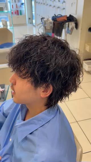 パーマ メンズ メンズパーマ 副店長ユウタのヘアスタイル