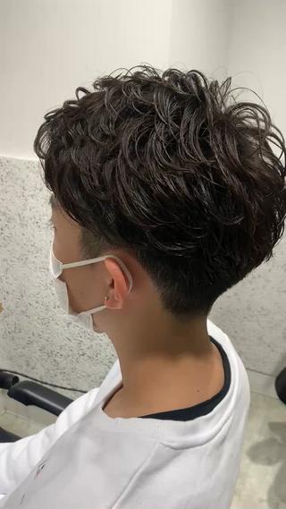 実際の営業中に仕上がったヘアスタイルです。