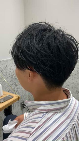 実際の営業中に仕上がったヘアスタイルです。