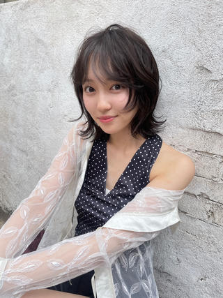ミディアム カラー ズミ🦖髪質改善 レイヤー☆艶ボブのヘアスタイル