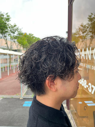 ミディアム パーマ メンズ 北川 寛之✨メンズパーマ✨のヘアスタイル
