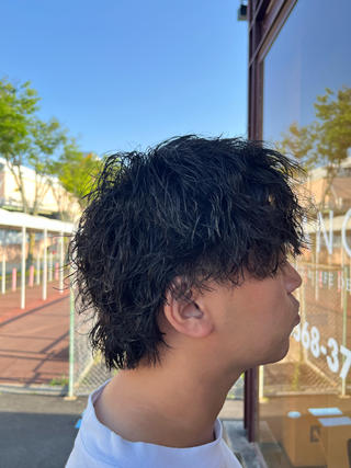 ミディアム パーマ メンズ 北川 寛之✨メンズパーマ✨のヘアスタイル