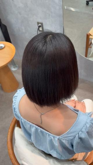ボブ×縮毛矯正