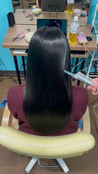 ロング 縮毛矯正/髪質改善 島　広大のヘアスタイル