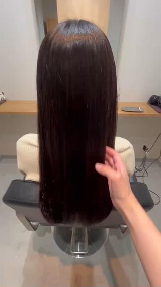 ロング omaフクダ 縮毛矯正/艶髪カラーのヘアスタイル