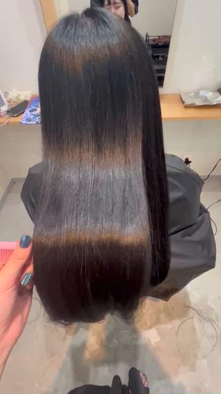 ロング omaフクダ 縮毛矯正/艶髪カラーのヘアスタイル