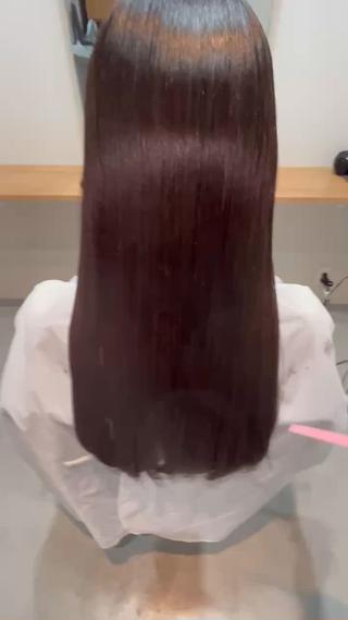 ロング omaフクダ 縮毛矯正/艶髪カラーのヘアスタイル