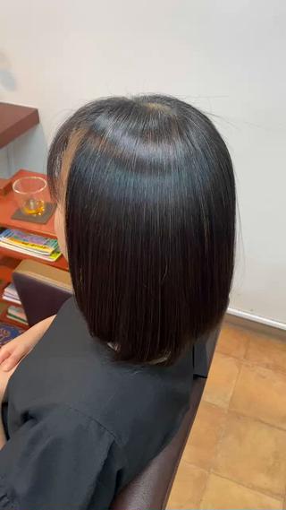 ミディアム 染谷 れなのヘアスタイル