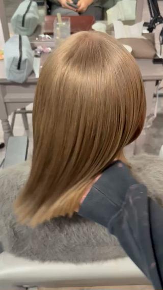 セミロング 髪質改善×縮毛矯正 ×艶カラーNAOのヘアスタイル