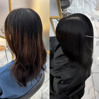 ロング ナチュラルウルフ 九嶋優斗のヘアスタイル
