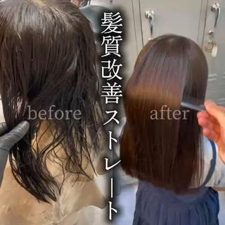 ロング 🇰🇷ブリーチ縮毛 髪質改善七星🇰🇷のヘアスタイル