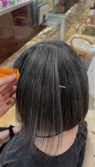 ミディアム ダメージレス縮毛矯正 メンズも歓迎 細谷のヘアスタイル