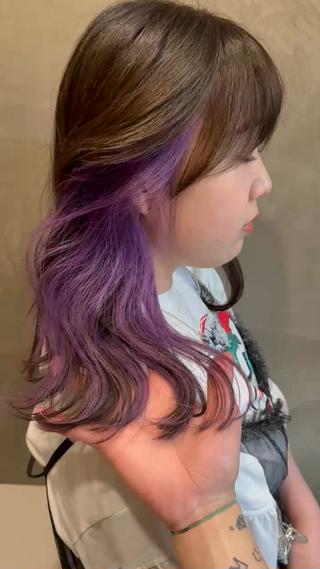 ミディアム 色落ちまで可愛い🧚 心斎橋hikaruのヘアスタイル