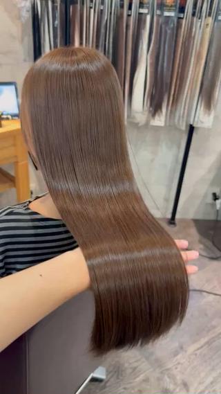 ロング 中川歩 髪質改善 ツヤカラー【横浜】のヘアスタイル