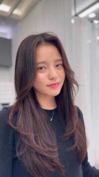 ロング 前髪顔まわりカット 🌈中村海聖のヘアスタイル