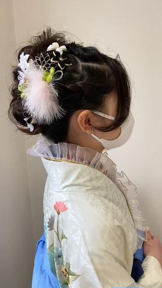 卒業式ヘアアレンジ+袴着付け
モヒカンアレンジ