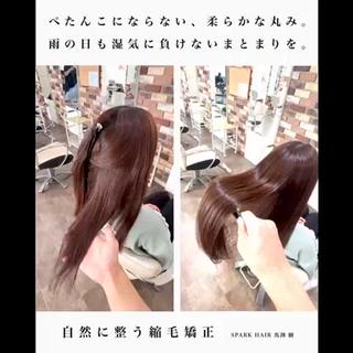 ロング パーマ 自然に整う縮毛矯正/ 髪質改善/馬渕樹のヘアスタイル