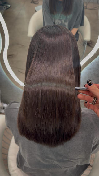 ロング ヘアアレンジ 大宮縮毛矯正💖韓国 レイヤー✂️櫻井のヘアスタイル